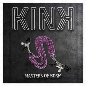 Nippelklemmen mit 3 Ketten Lila 20/23/28 cm von Kink Nipple Grip