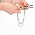 Nippelklemmen mit 2 Dicken Ketten Silber 20/23 cm von Kink Nipple Grip