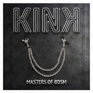 Nippelklemmen mit 2 Dicken Ketten Silber 20/23 cm von Kink Nipple Grip