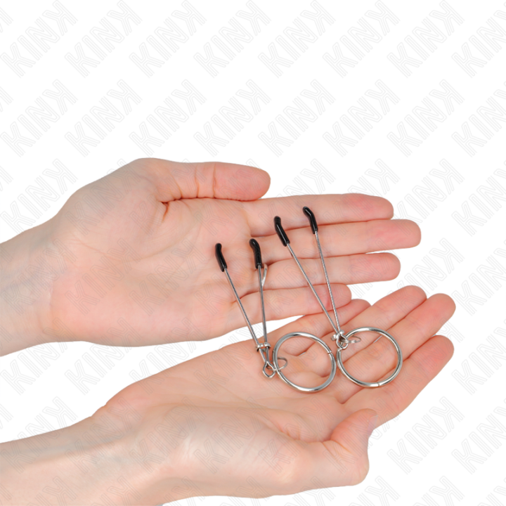 Dünne Nippelklemmen mit O-Ring 7 cm von Kink Nipple Grip | Fesselliebe.de