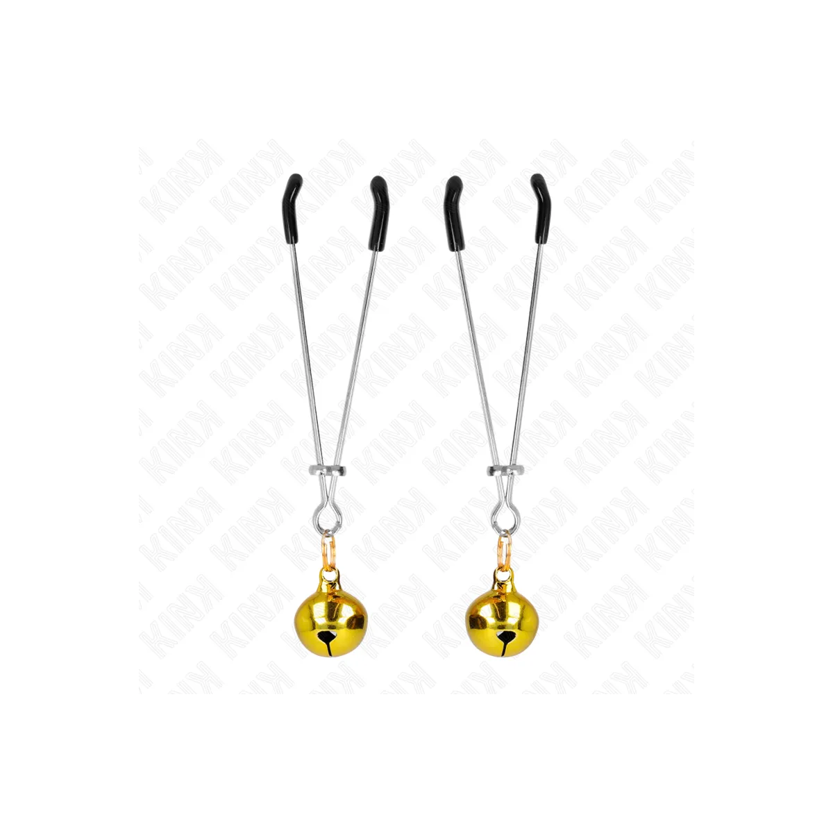 Dünne Glocken-Nippelklammern Gold 7 cm von Kink Nipple Grip | Fesselliebe.de