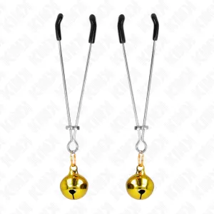 Dünne Glocken-Nippelklammern Gold 7 cm von Kink Nipple Grip