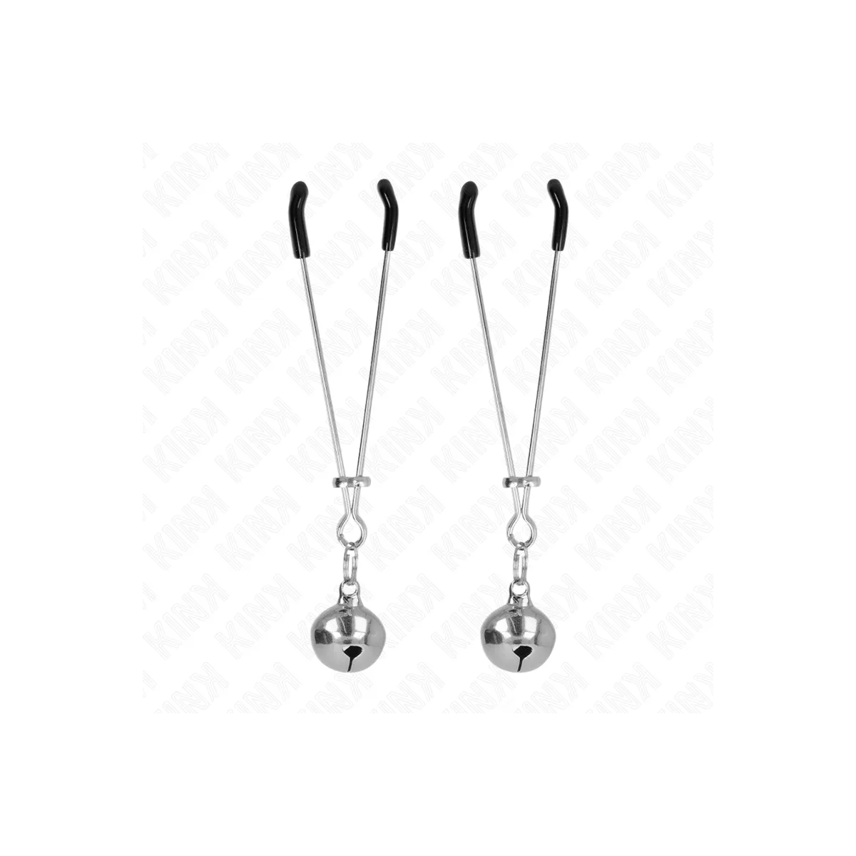 Dünne Glocken-Nippelklammern Silber 7 cm von Kink Nipple Grip | Fesselliebe.de