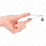 Dünne Glocken-Nippelklammern Silber 7 cm von Kink Nipple Grip | Fesselliebe.de