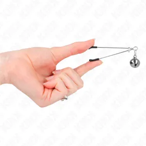 Dünne Glocken-Nippelklammern Silber 7 cm von Kink Nipple Grip