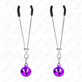 Dünne Glocken-Nippelklammern Lila 7 cm von Kink Nipple Grip | Fesselliebe.de