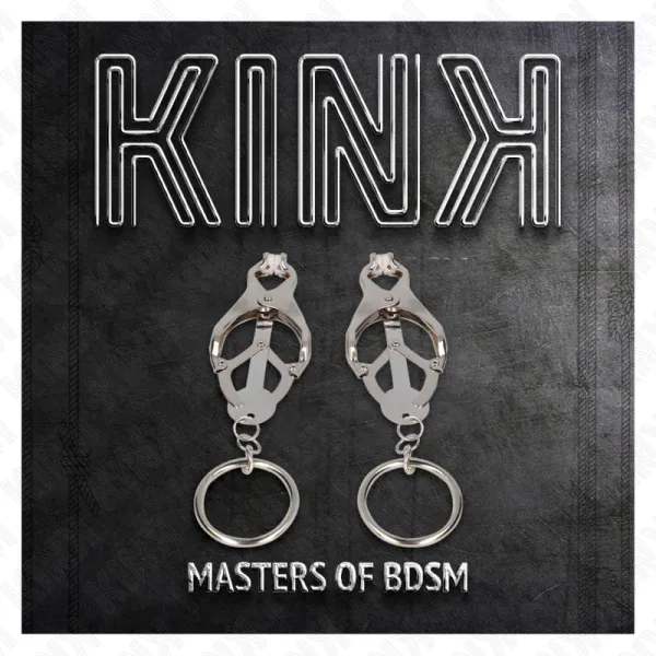 O-Ring Japanische Kleeblatt-Nippelklammern Silber von Kink Nipple Grip | Fesselliebe.de