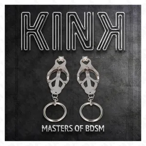 O-Ring Japanische Kleeblatt-Nippelklammern Silber von Kink Nipple Grip