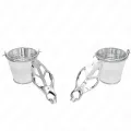 Japanische Kleeblatt-Nippelklammern mit Eimer Silber von Kink Nipple Grip
