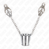Nippelklemmen mit Eimer Silber von Kink Nipple Grip | Fesselliebe.de