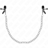 Flache Kette Nippelklemmen Silber 34 cm von Kink Nipple Grip | Fesselliebe.de