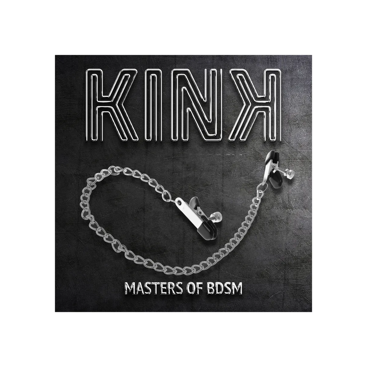 Flache Kette Nippelklemmen Silber 34 cm von Kink Nipple Grip | Fesselliebe.de