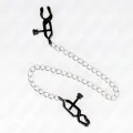 Flache Kette Nippelklemmen Silber 30 cm von Kink Nipple Grip