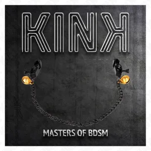 Flache Kette Nippelklemmen und Glocke Silber 30 cm von Kink Nipple Grip