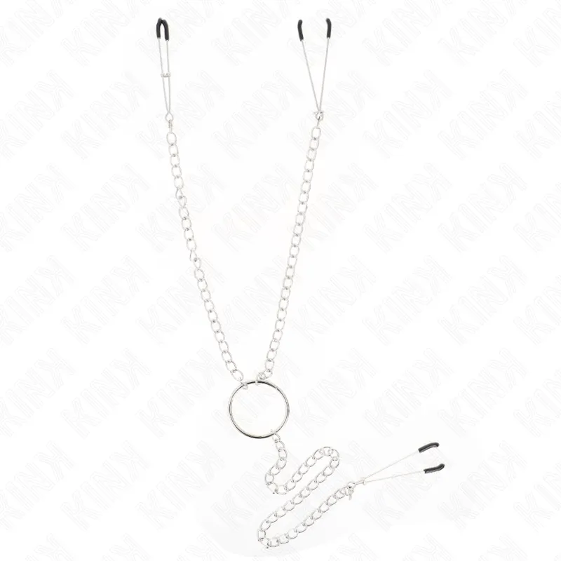 Dreifach Nippel- und Klitzisklemmen mit Kette Modell 1 von Kink Nipple Grip | Fesselliebe.de