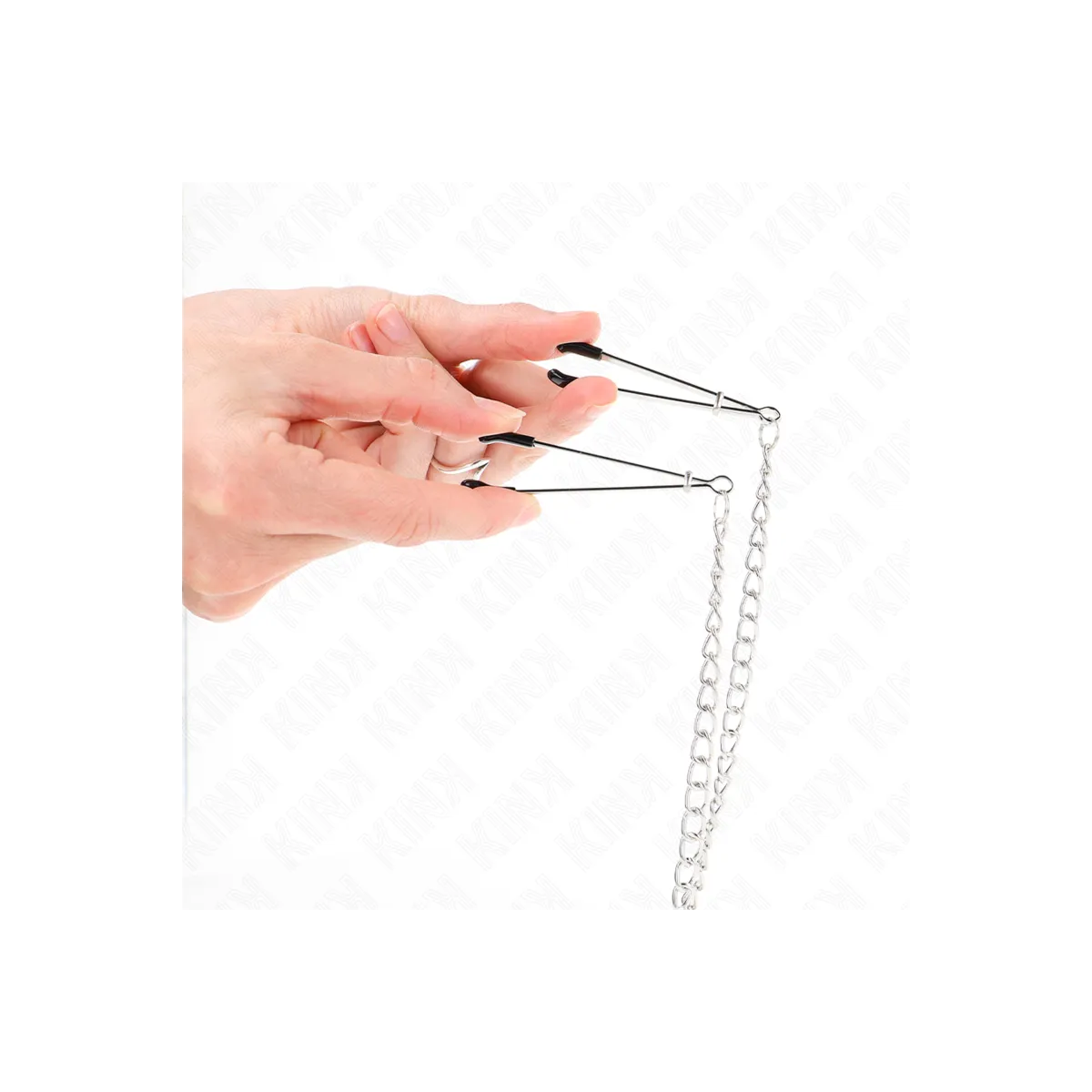 Dreifach Nippel- und Klitzisklemmen mit Kette Modell 1 von Kink Nipple Grip | Fesselliebe.de