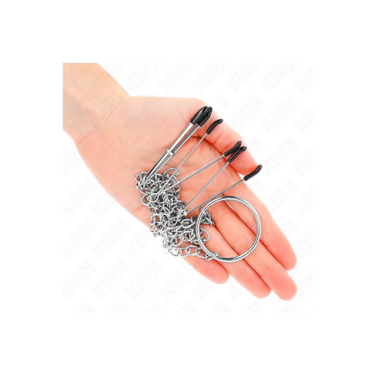 Dreifach Nippel- und Klitzisklemmen mit Kette Modell 1 von Kink Nipple Grip | Fesselliebe.de