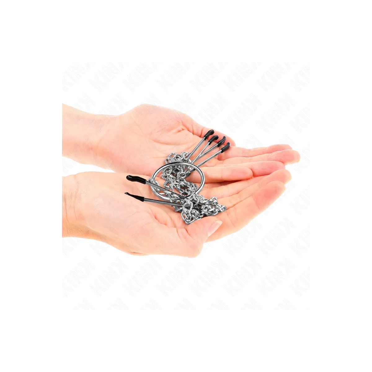 Dreifach Nippel- und Klitzisklemmen mit Kette Modell 1 von Kink Nipple Grip | Fesselliebe.de