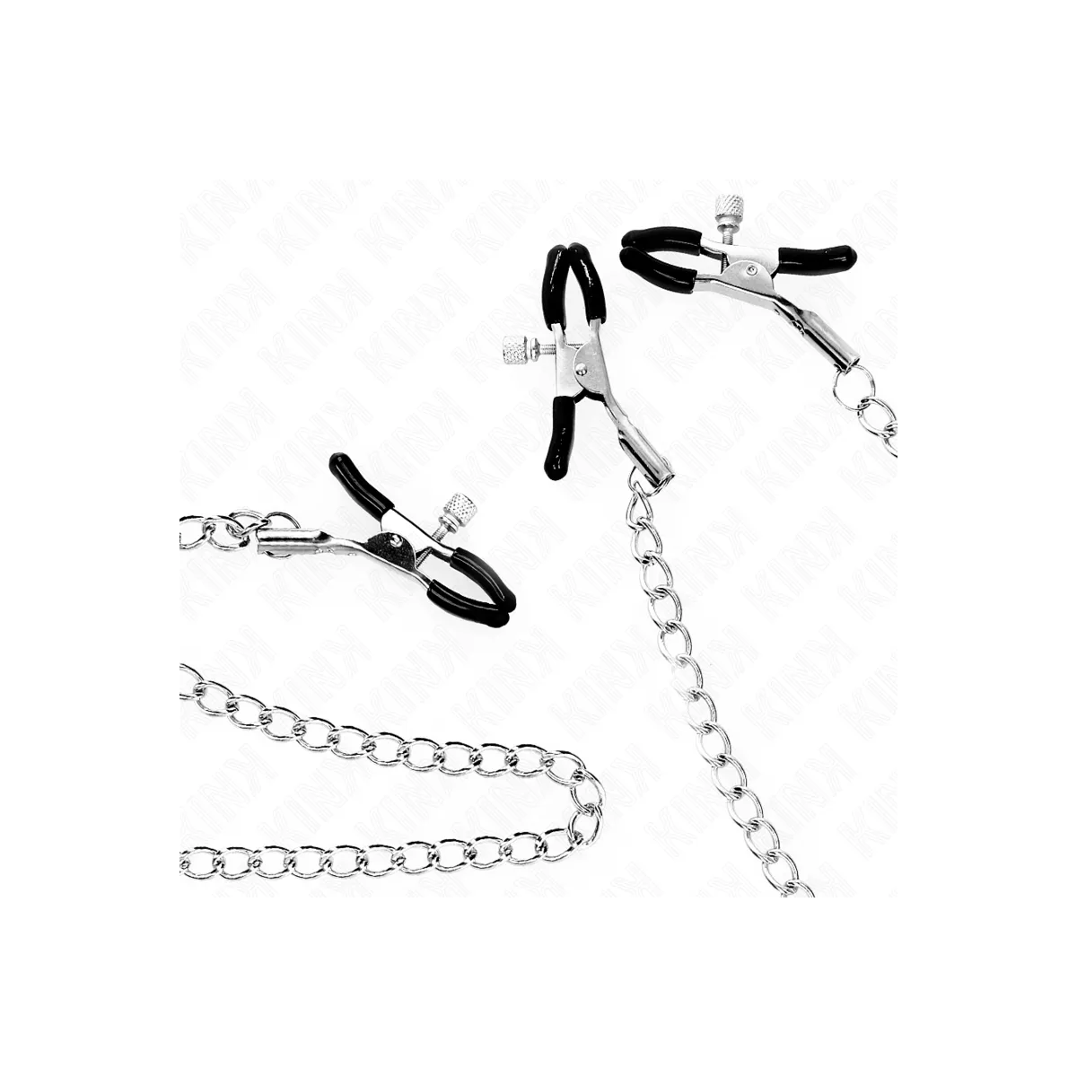 Dreifach Nippel- und Klitzisklemmen mit Kette Modell 0 von Kink Nipple Grip | Fesselliebe.de