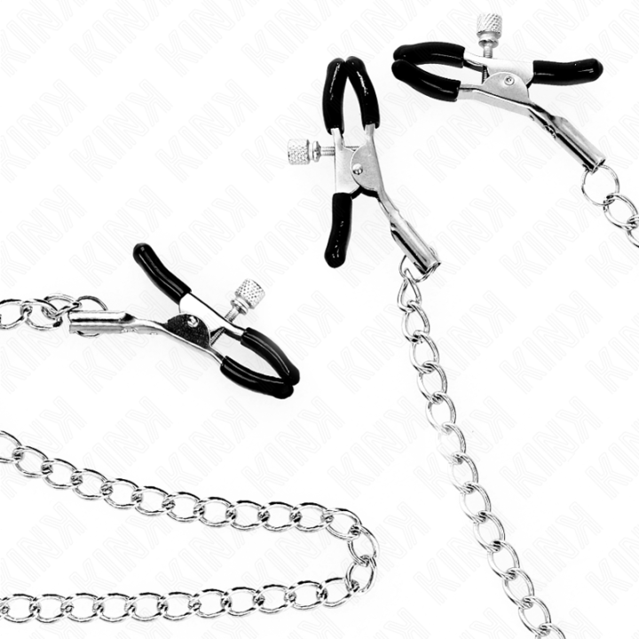 Dreifach Nippel- und Klitzisklemmen mit Kette Modell 0 von Kink Nipple Grip | Fesselliebe.de