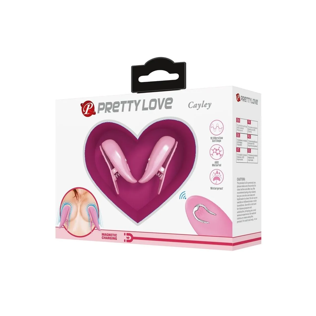 Cailey Nippelklemmen 10 Vibrationen mit Fernbedienung Rosa von Pretty Love | Fesselliebe.de