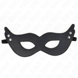 Kunstledermaske mit Nieten Modell 1 26 X 8 cm von Kink Masked Allure | Fesselliebe.de