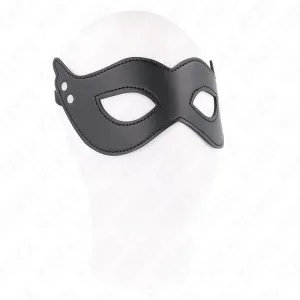 Kunstledermaske mit Nieten Modell 1 26 X 8 cm von Kink Masked Allure