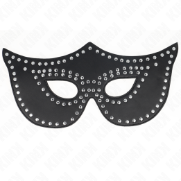 Kunstledermaske mit Nieten Modell 2 30 X 12 cm von Kink Masked Allure | Fesselliebe.de