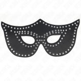 Kunstledermaske mit Nieten Modell 2 30 X 12 cm von Kink Masked Allure | Fesselliebe.de