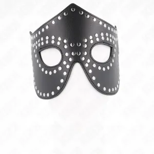 Kunstledermaske mit Nieten Modell 2 30 X 12 cm von Kink Masked Allure