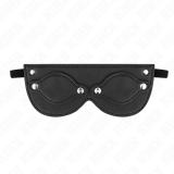 Kunstledermaske mit Abnehmbaren Augenabdeckungen 22 X 9 cm von Kink Masked Allure | Fesselliebe.de