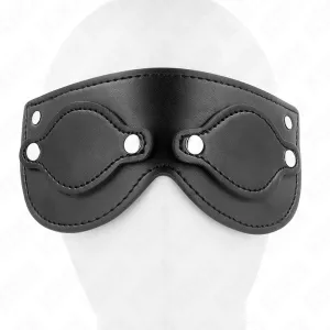 Kunstledermaske mit Abnehmbaren Augenabdeckungen 22 X 9 cm von Kink Masked Allure