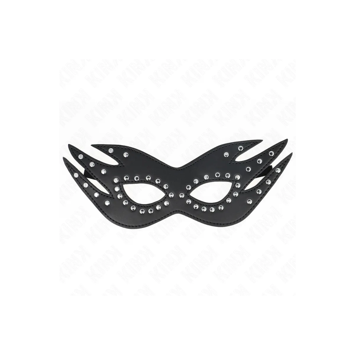 Kunstledermaske mit Nieten Modell 3 26 X 9,5 cm von Kink Masked Allure | Fesselliebe.de