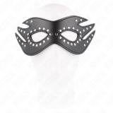 Kunstledermaske mit Nieten Modell 3 26 X 9,5 cm von Kink Masked Allure | Fesselliebe.de