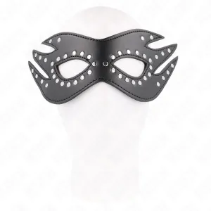 Kunstledermaske mit Nieten Modell 3 26 X 9,5 cm von Kink Masked Allure
