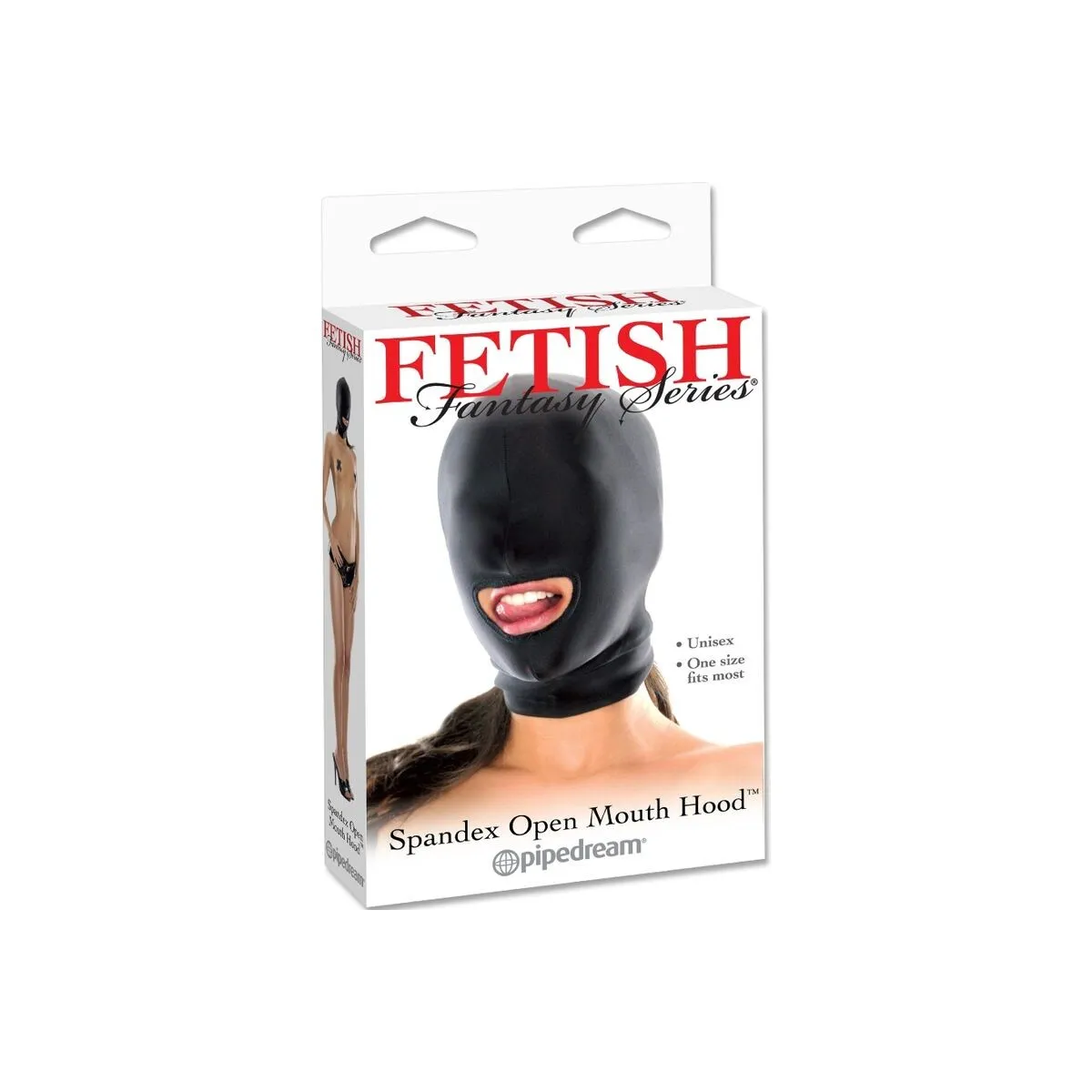 Haube mit Offenem Mund Schwarz von Fetish Fantasy Series | Fesselliebe.de