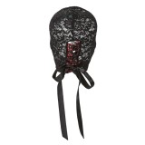 Scandal Schwarze Spitzen-Balalava mit Schleife von Calexotics | Fesselliebe.de