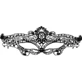 Feine Schwarze Spitzenmaske von Coquette Accessories