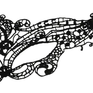 Feine Schwarze Spitzenmaske von Coquette Accessories