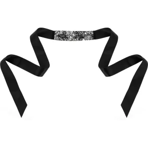 Schwarze Spitzenmaske mit Band von Coquette Accessories