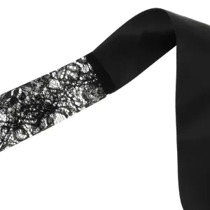 Schwarze Spitzenmaske mit Band von Coquette Accessories