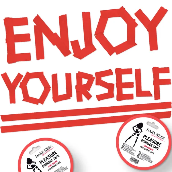 Nicht Klebendes Rotes Bondageband 15 M von Darkness Bondage | Fesselliebe.de