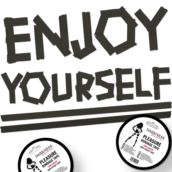 Nicht Klebendes Schwarzes Bondageband 15m von Darkness Bondage | Fesselliebe.de