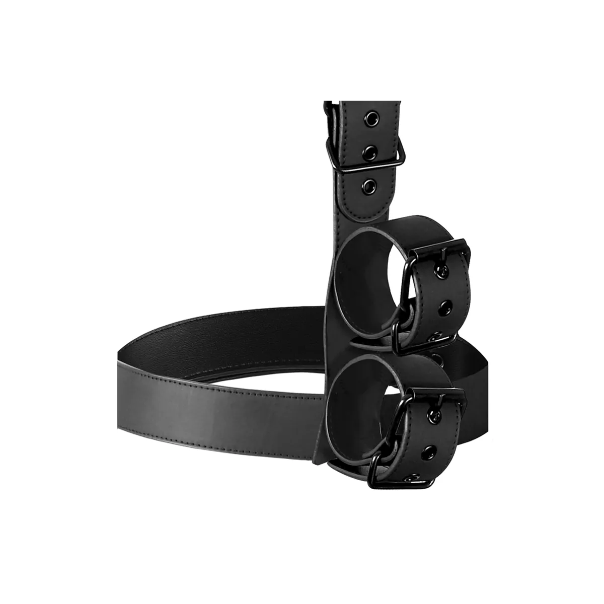 Kragen und Handgelenkmanschetten-Körperfestlege-Set von Fetish Submissive Bondage | Fesselliebe.de