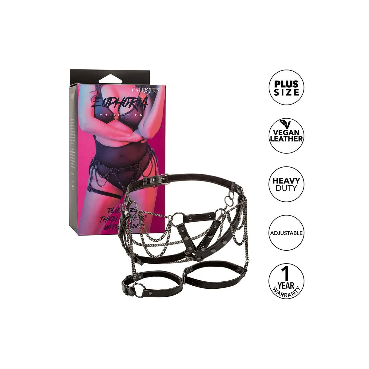 Euphoria Multichain Oberschenkelharness Premium Plus Grösse von Calexotics | Fesselliebe.de