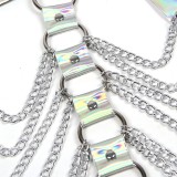 953737 Brustgurt mit Ringen und Ketten Silber eine Grösse von Subblime Fetish | Fesselliebe.de