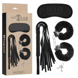 Fetish Erotikspielset 1 mit Handschellen, Blindmaske und Peitsche von Intense Fetish | Fesselliebe.de
