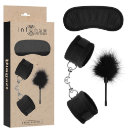 Fetish Erotikspielset 2 mit Handschellen, Blindmaske und Kitzel von Intense Fetish | Fesselliebe.de