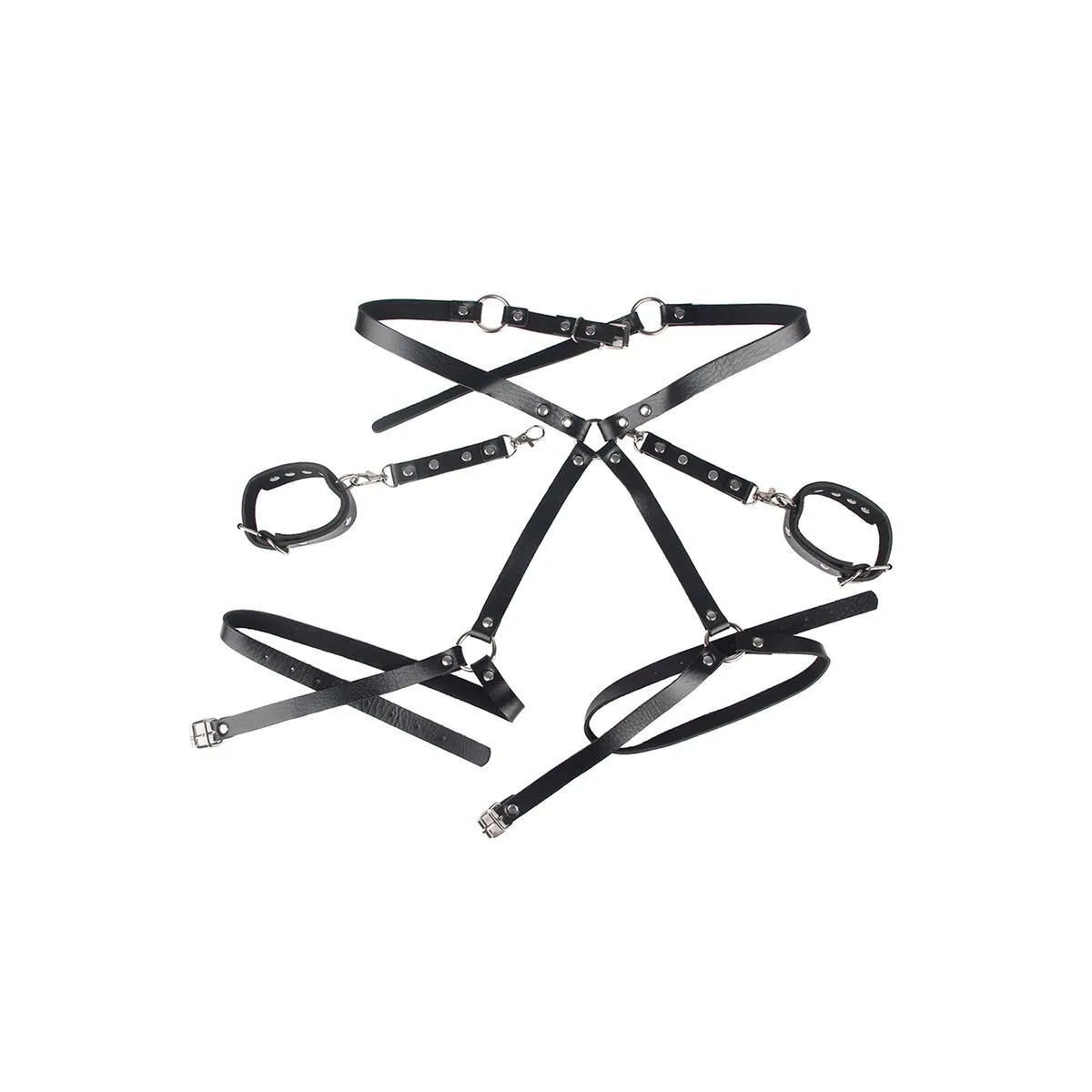 953690 Handschellen mit Bondage-Gürtel Schwarz eine Grösse von Subblime Fetish | Fesselliebe.de