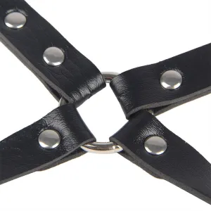 953690 Handschellen mit Bondage-Gürtel Schwarz eine Grösse von Subblime Fetish
